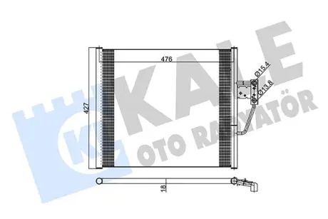 BMW Радіатор кондиціонера (конденсатор) 5 E39 96- KALE 343055