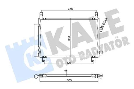 Радіатор кондиціонера Daihutsu Charade - Toyota Yaris Condenser OTO RADYATOR KALE 343110