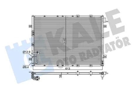 Радіатор кондиціонера KIA Sorento (02-) OTO RADYATOR KALE 343115