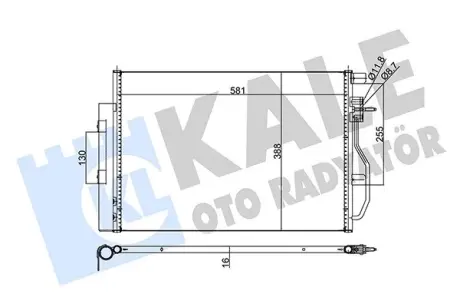 CHEVROLET Радіатор кондиціонера (конденсатор) Aveo, Tracker 11-, Opel Mokka KALE 343305