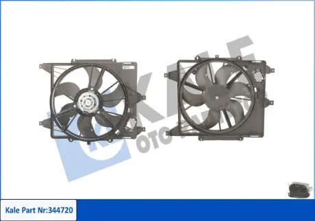 Вентилятор охолодження радіатора з кожухом Renault Clio I, Clio Ii, Symbol I Fan & Motor & Shroud OTO RADYATOR KALE 344720