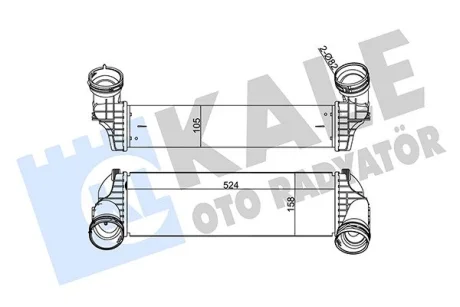 Інтеркулер BMW X5 (E70, F15), X6 (E71, F16) (07-19) 3.0i, 3.0D OTO RADYATOR KALE 344810