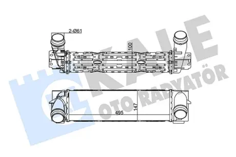 BMW Інтеркулер X3 F25, X4 F26 3.0d 11- KALE 344830