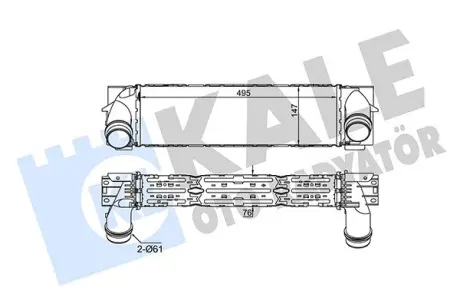 BMW інтеркулер X3 F25,X4 F25 2.0d/2.8i 10- KALE 344835