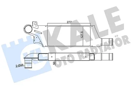 OPEL Інтеркулер Combo Tour,Corsa C 1.7DI 00- KALE 345040