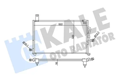 DAEWOO Радіатор кондиціонера (конденсатор) Matiz 98- KALE 345170