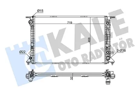 Радіатор охолодження Audi Q5 OTO RADYATOR KALE 345845