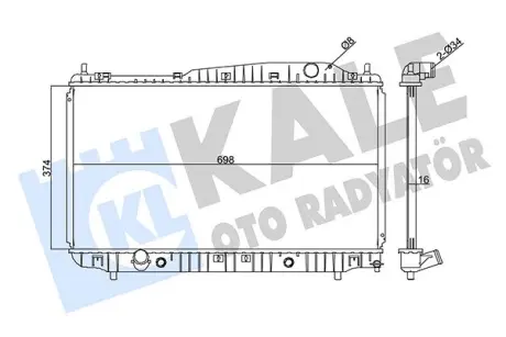 CHEVROLET Радіатор сист. охолодження Evanda 2.0 02- KALE 345885