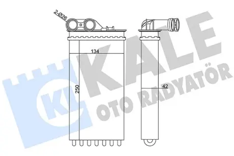 Радіатор отопителя Citroen C4 (04-)/Peugeot 307 (03-) OTO RADYATOR KALE 346280