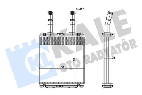 HYUNDAI Радіатор опалення Accent I,II, Coupe, Getz, lantra II, Pony KALE 346380