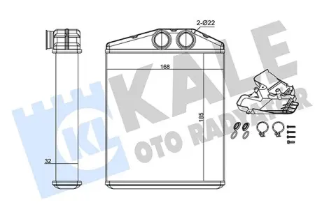 Радіатор отопителя Opel Vectra C (02-) OTO RADYATOR KALE 346385