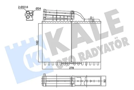 Радіатор опалення на BMW 5 E34 88- KALE 346465