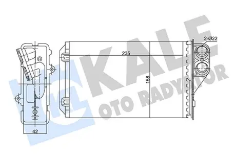 CITROEN Радиатор отопления C5 I 01- KALE 346475