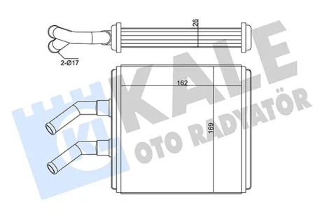 Радіатор обігрівача KIA Rio (00-) OTO RADYATOR KALE 346585