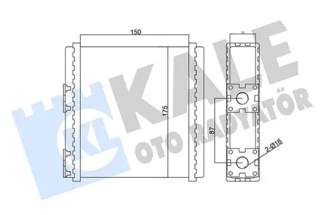 NISSAN Радіатор опалення Micra I,II, Primera, Sunny III KALE 346655