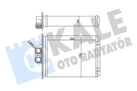 Радіатор отопителя Opel Vectra B (96-) OTO RADYATOR KALE 346695