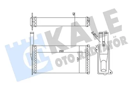 FORD Радіатор опалення Escort VI, Scorpio I,II, Sierra KALE 346760