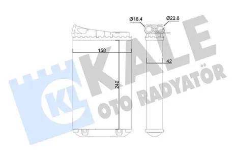 Радіатор отопителя Opel Omega B (94-) OTO RADYATOR KALE 346820