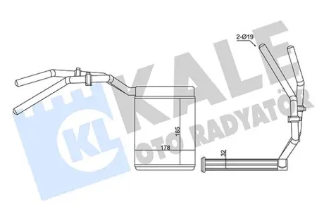 Радіатор отопителя Ford Focus II (03-), Kuga (05-)/Mazda 3, 5 (04-)/Volvo C30 (06-), S40 (04-) OTO RADYATOR KALE 347390
