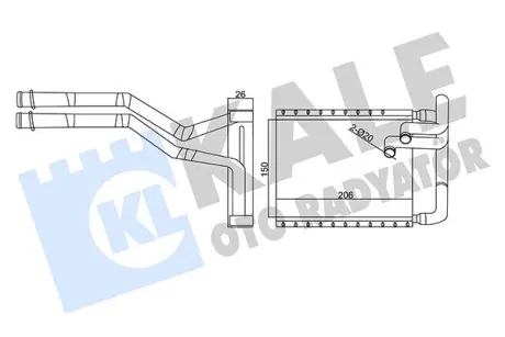 Радіатор отопителя Hyundai i30 (07-)/KIA Ceed (06-) OTO RADYATOR KALE 347395