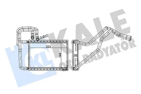 Радіатор отопителя KIA Cerato (04-) OTO RADYATOR KALE 347405