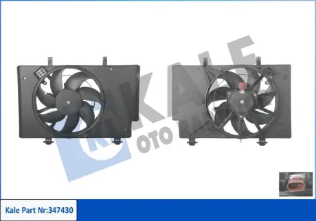 FORD Вентилятор радіатора B-Max,Fiesta VI 1.4/1.6TDCi 08- KALE 347430