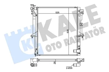 Радіатор охолодження Mitsubishi L200 OTO RADYATOR KALE 347960