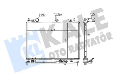 HYUNDAI Радіатор охолодження Accent II,III 1.5CRDi 02- KALE 348325