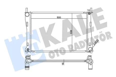 FORD Радіатор охолодження двиг. Fiesta V,Fusion,Mazda 2 1.25/1.6 01- KALE 349600
