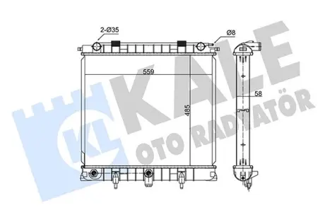 LANDROVER Радіатор охолодження Range Rover II 2.5D 94- KALE 350500