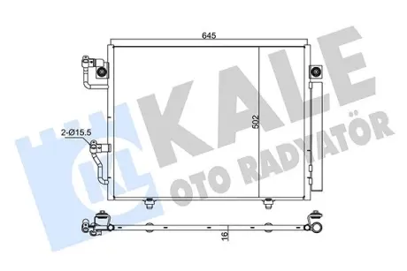 Радіатор кондиціонера Mitsubishi Pajero III OTO RADYATOR KALE 350630