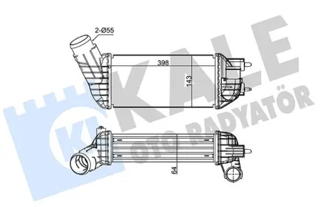 FORD Інтеркулер Transit 2.2/2.4TDCi 06- KALE 350850