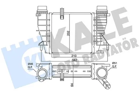 Інтеркулер Renault Clio, Modus (10-)/Nissan Note (07-) 1.5 dCi OTO RADYATOR KALE 350880