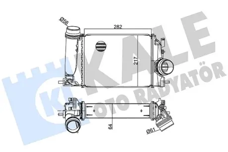 Інтеркулер Renault Kadjar (15-), Megane IV (16-)/Nissan Qashqai (14-), X-Trail (14-) 1.5 dCi OTO RADYATOR KALE 350980
