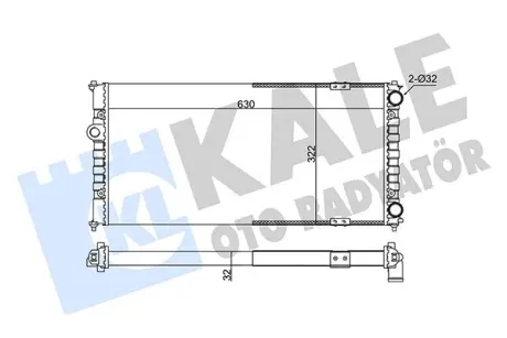 VW радіатор охолодження Polo,Seat 1.6/2.0 KALE 351230