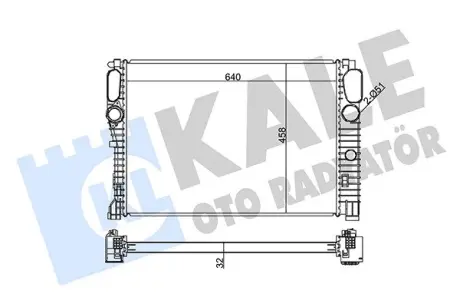 DB радіатор охолодження W211 E200/500 02- KALE 351900