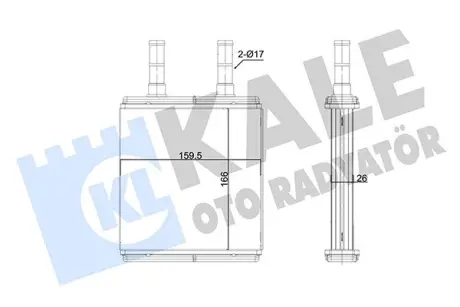 Радіатор обігрівача Hyundai Getz OTO RADYATOR KALE 352110
