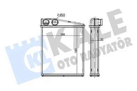 MERCEDES Радіатор опалення W169/B245, MINI KALE 352125
