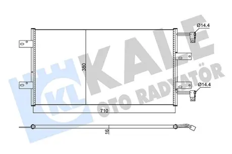 Радіатор кондиціонера Nissan Primastar, Opel VIVaro, Renault Trafic II OTO RADYATOR KALE 352585