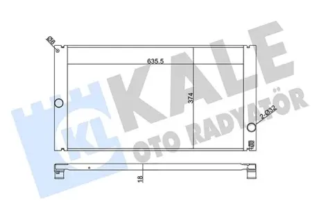 VOLVO радіатор охолодження C30/70 II,S40 II,V50 2.0/2.5 04- KALE 352800