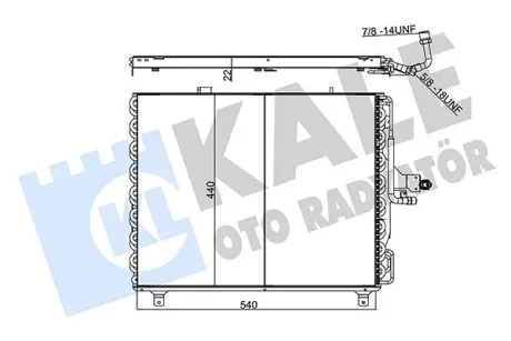 DB радіатор кондиціонера E-Class W124 93- KALE 354060