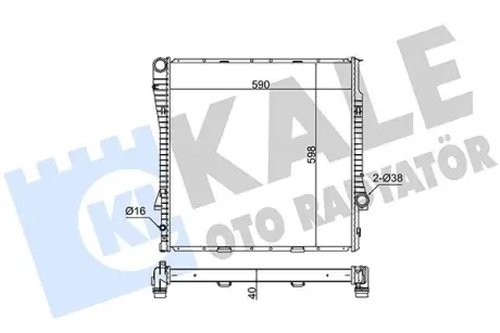BMW радіатор охолодження X5 E53 3.0d/4.4/4.8 KALE 354200