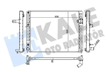 Радіатор охолодження Infiniti Ex 35, Ex 37, Ex 37 Awd, Fx 50 Awd Radiator OTO RADYATOR KALE 354220