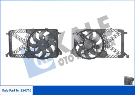 Вентилятор охолодження радіатора з кожухом Ford Transit, Transit Tourneo OTO RADYATOR KALE 354740