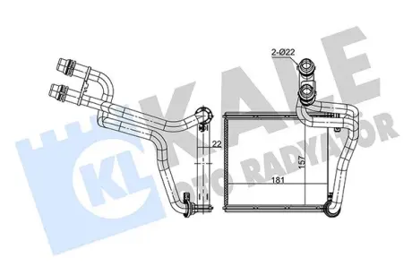 Радіатор отопителя VW Jetta (10-), Golf Variant (09-) OTO RADYATOR KALE 354910