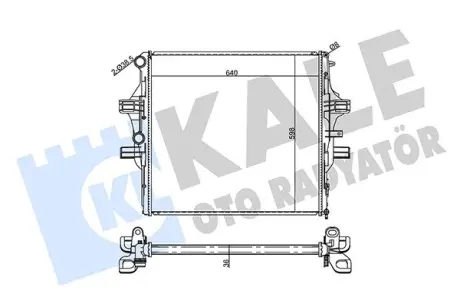 FIAT радіатор охолодження Iveco Daily V,VI 3.0d 11- KALE 354995