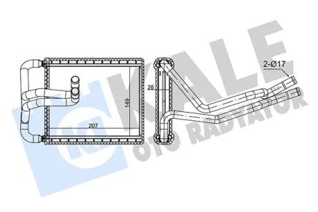 Радіатор отопителя Hyundai Tucson (04-) OTO RADYATOR KALE 355175