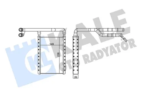 FORD Радіатор опалення Transit Custom 12- KALE 355205