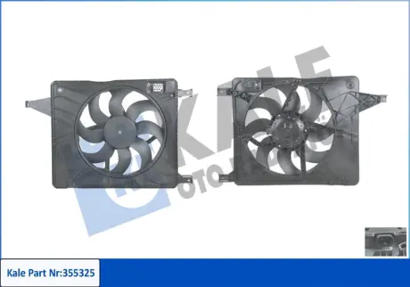 Вентилятор охолодження радіатора з кожухом Nissan Qashqai, Qashqai +2 OTO RADYATOR KALE 355325