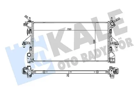 CITROEN Радіатор охолодження Jumper,Fiat Ducato,Peugeot Boxer 2.2/3.0HDI 06- KALE 355660